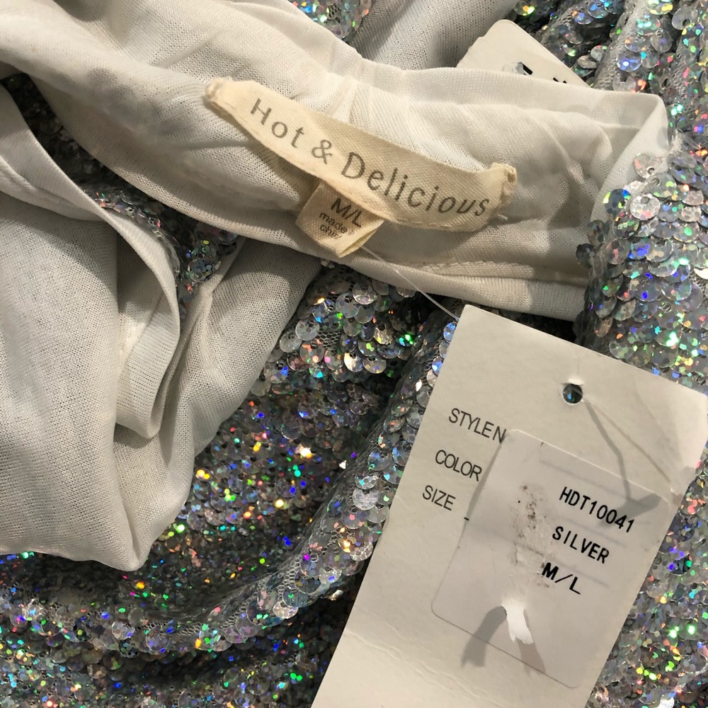 Silver Halter Top - Picture 2 of 2